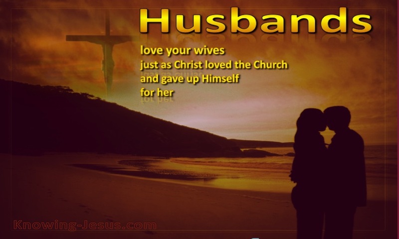 Ephesians 5:25 Husbands Love Your Wives (gold)